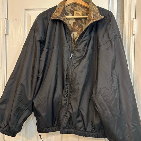 Vintage Duxbak Reversible Camo Fleece Jacket Men’s L XL Hunting Coat - Picture 2 of 5